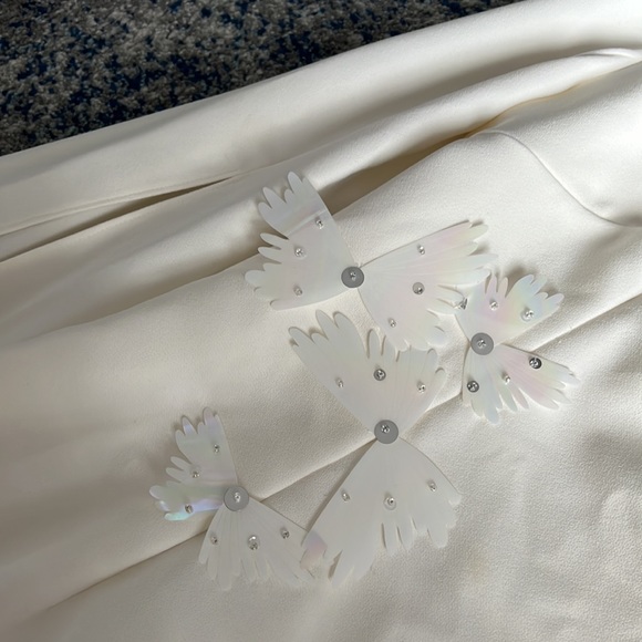 ❌SOLD❌ SAFIYAA US12 Talin Embroidered Ivory Long Dress - Picture 9 of 11